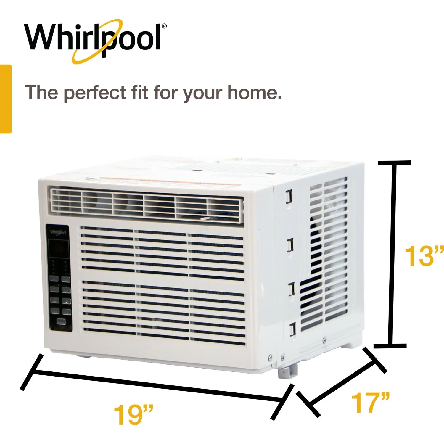 Whirlpool 8,000 BTU 115V 350 Sq. Ft. Window Air Conditioner with Remote, White, WHAW081CW