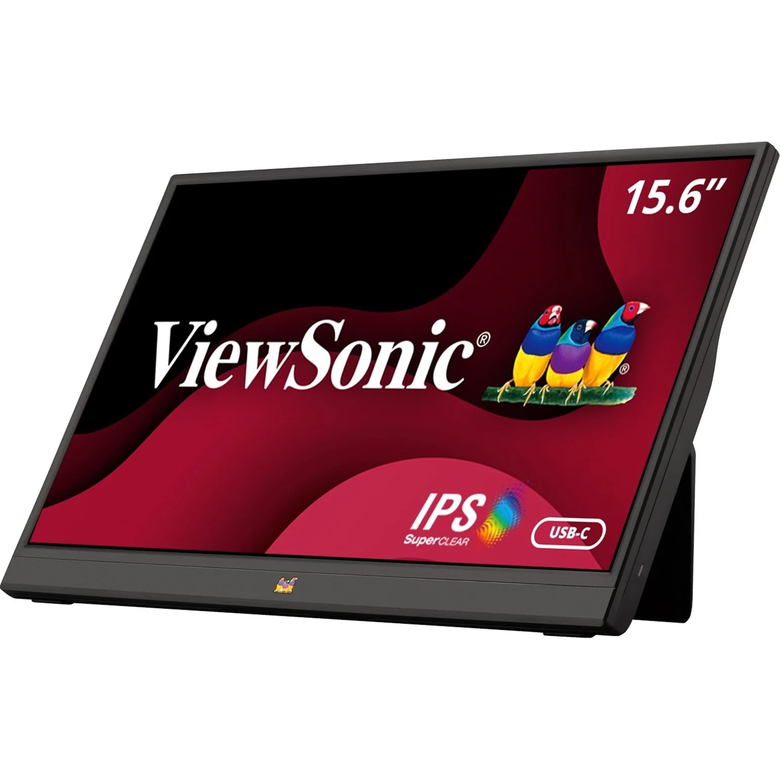 ViewSonic VA1655 15.6 Inch 1080p Portable IPS Monitor with Mobile Ergonomics, USB-C, and HDMI for Home and Office