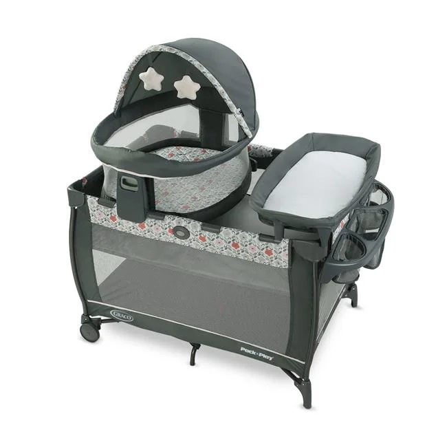 Graco Pack 'n Play Travel Dome LX Playard, Includes Portable Bassinet Full Size Infant Bassinet and Diaper Changer, Annie