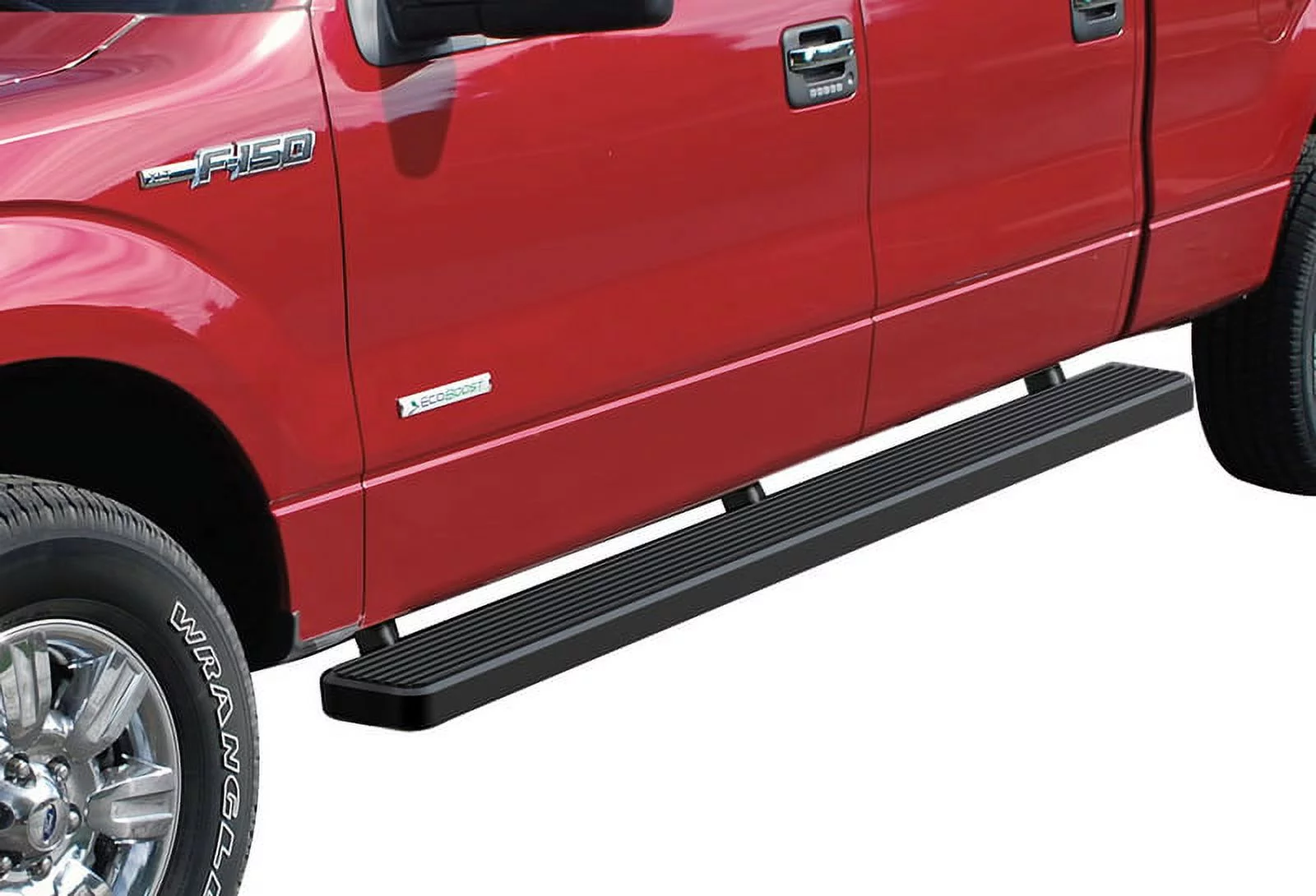 2009-2014 Ford F-150 SuperCrew Cab Black Finish 6 Inch Door to Door Side Bar Side Step Running Board