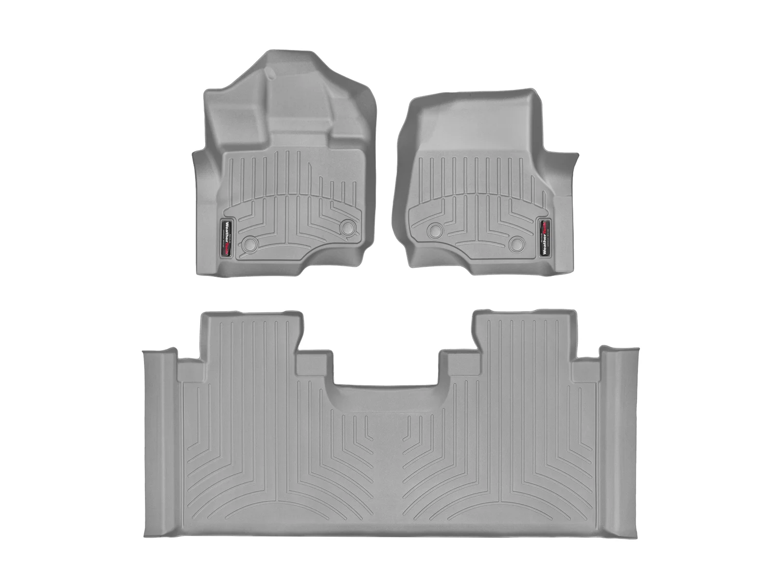 WeatherTech Custom Fit FloorLiners compatible with 2015-2020 Ford F-150 - 1st & 2nd Row, Grey