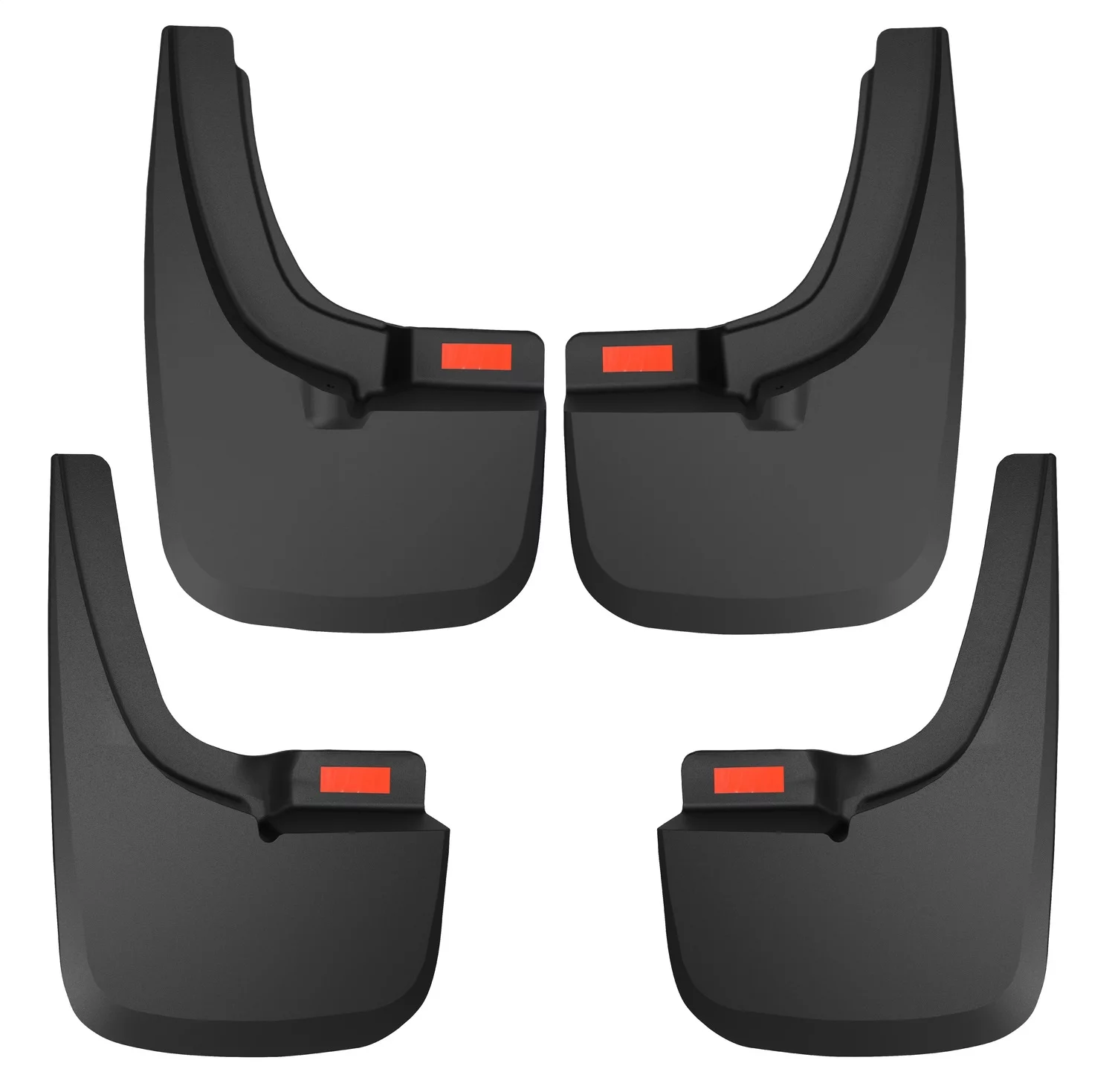 Husky by RealTruck Custom Mud Guards Front and Rear Mud Guard Set Black Compatible with 2019-2021 Ford Ranger