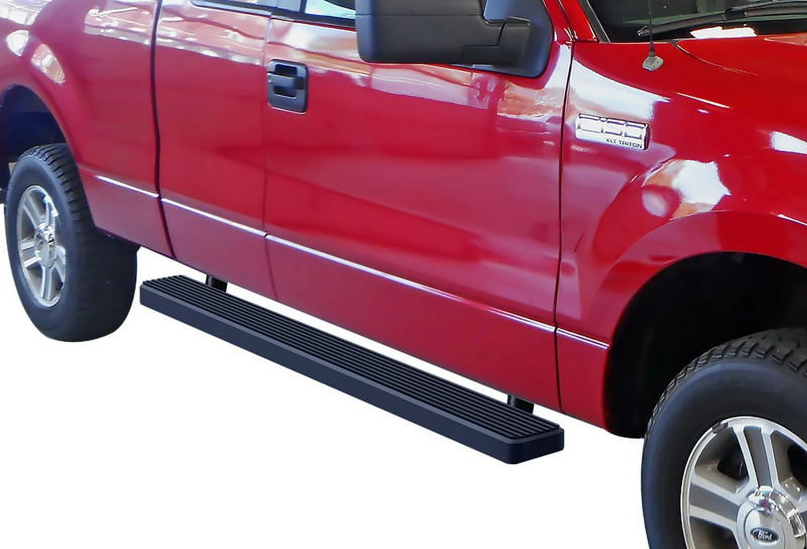 2004-2008 Ford F-150 Super Cab (Excl. Heritage) Black Finish 5 Inch Door to Door Side Bar Side Step Running Board