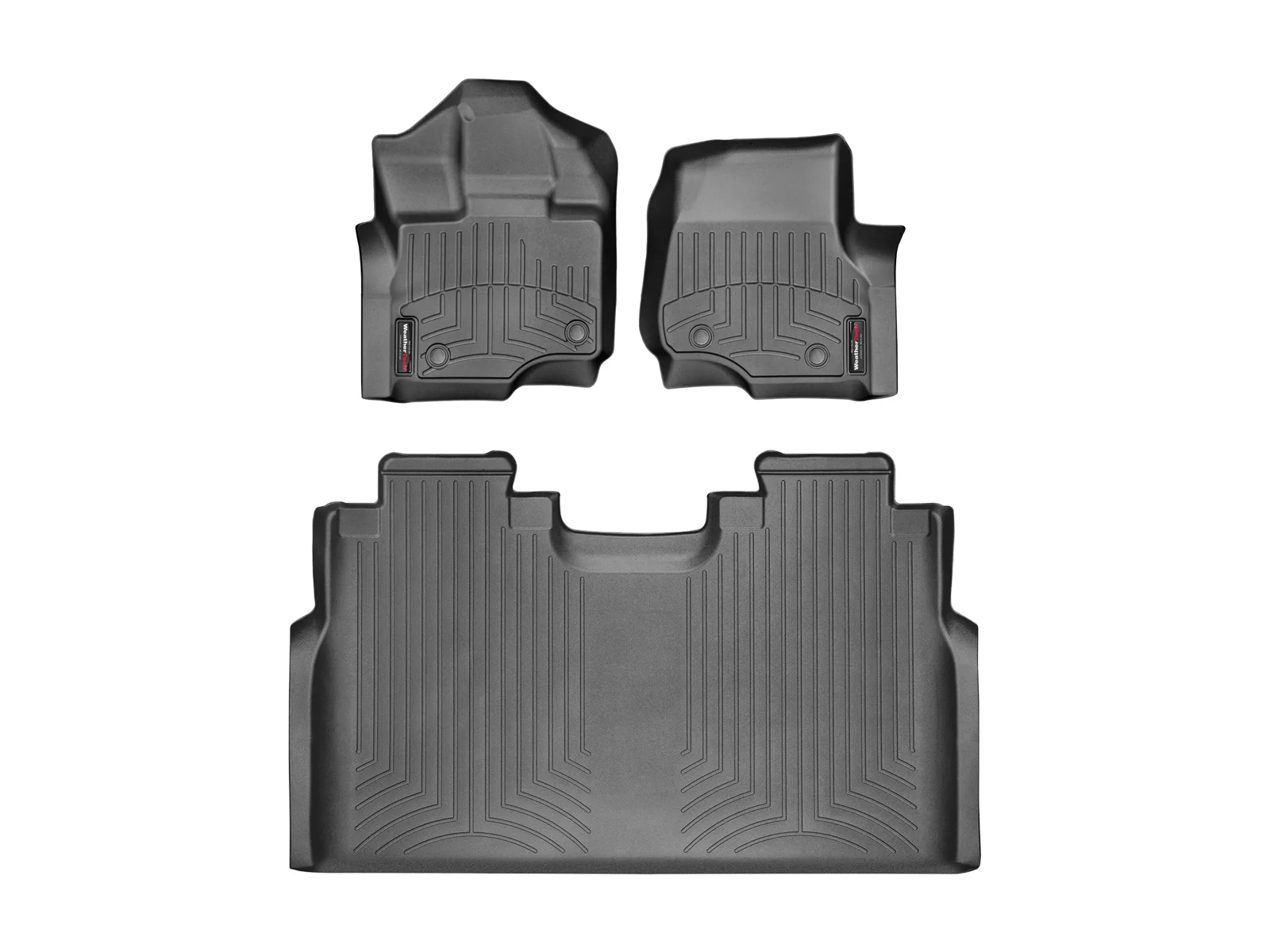 WeatherTech Custom Fit FloorLiners compatible with Ford F-150 Raptor, F-150 Lightning, F-150 - 1st & 2nd Row, Black