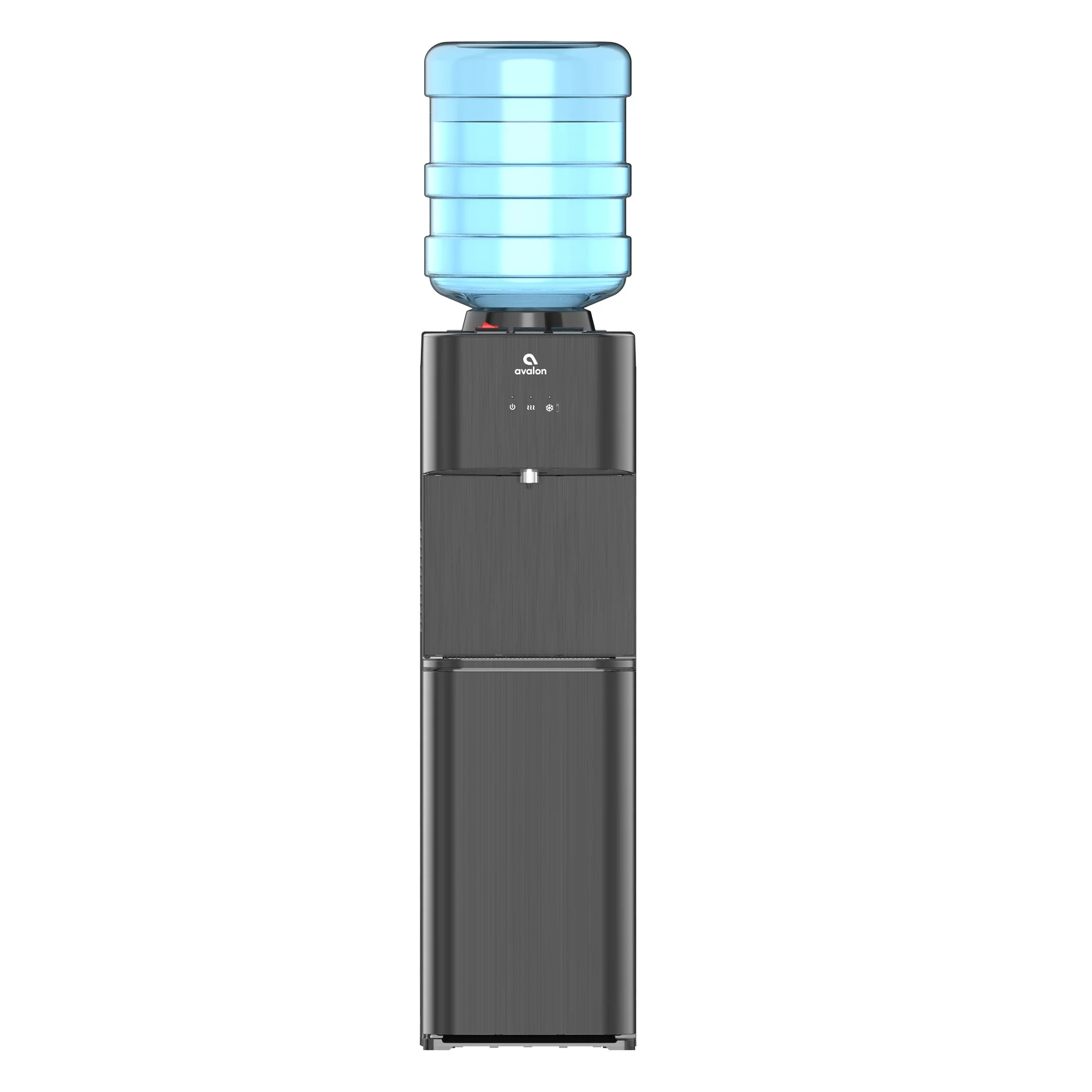 Avalon Top Loading Water Cooler Dispenser - 3 Temperature, Child Safety Lock, Innovative Design, UL Listed- Black Stainless Steel