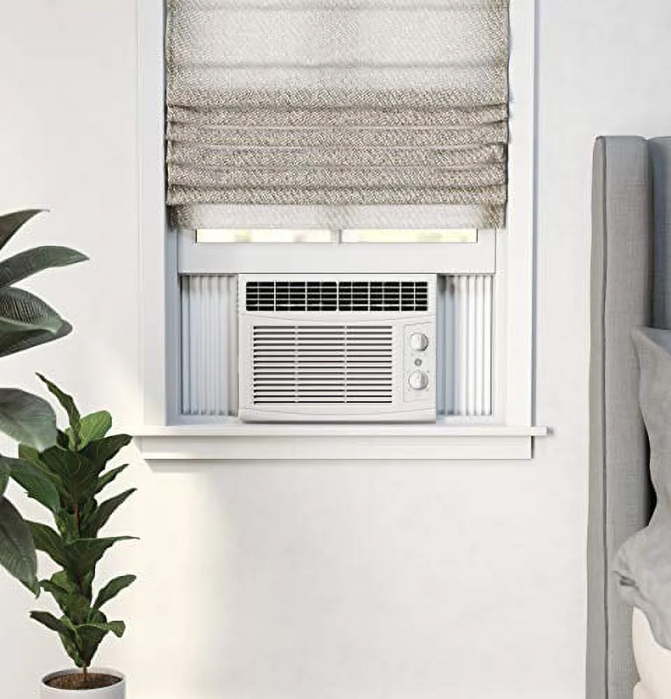 GE 5,000 BTU Mechanical Window Air Conditioner, Cools up to 150 sq. Ft, Easy Install Kit Included, 5000 115V, White