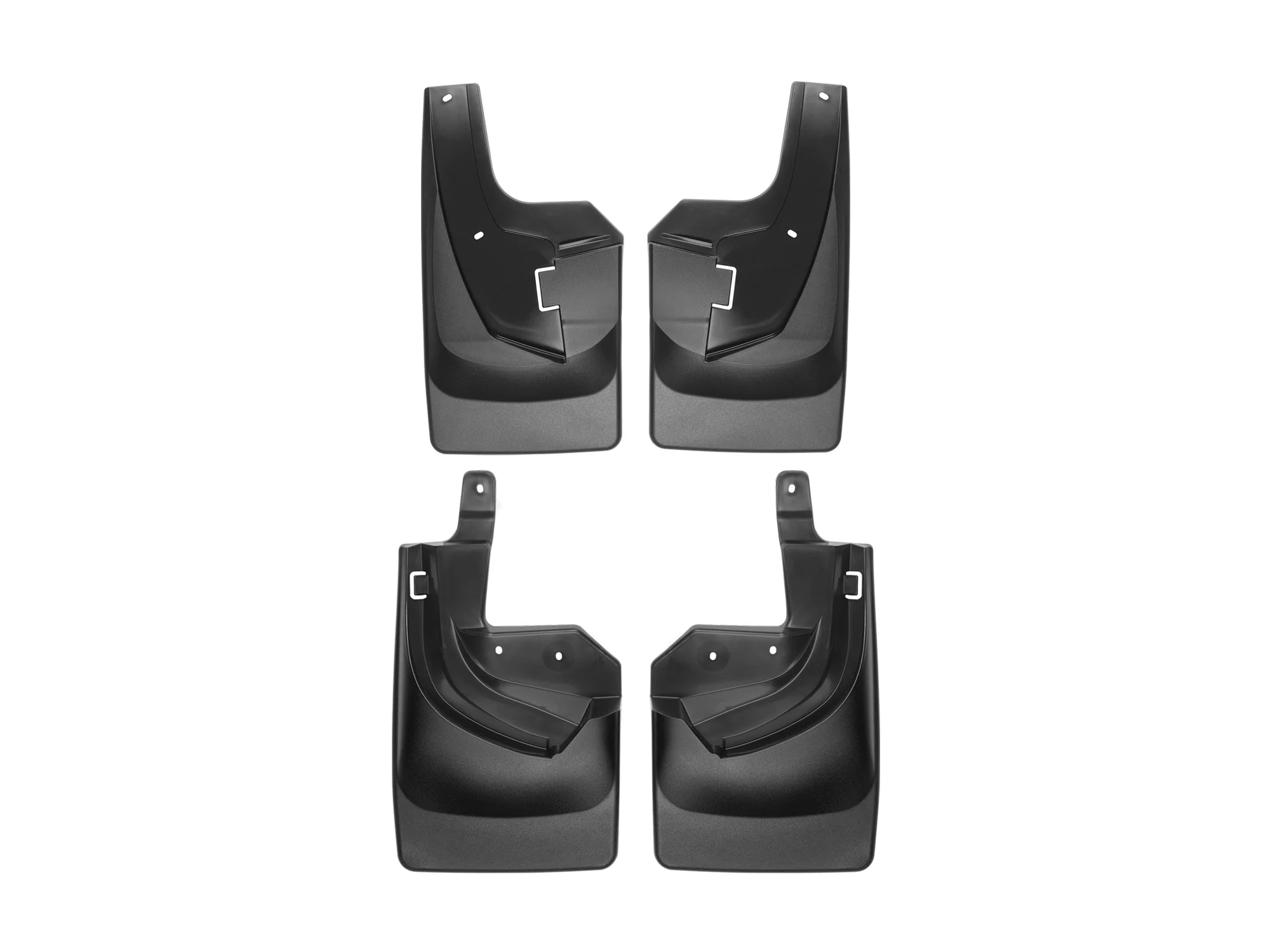 WeatherTech Custom No Drill Splash Guard MudFlaps compatible with Ram 2500/3500, Ram Truck 2500/3500, Front & Rear Set - Black