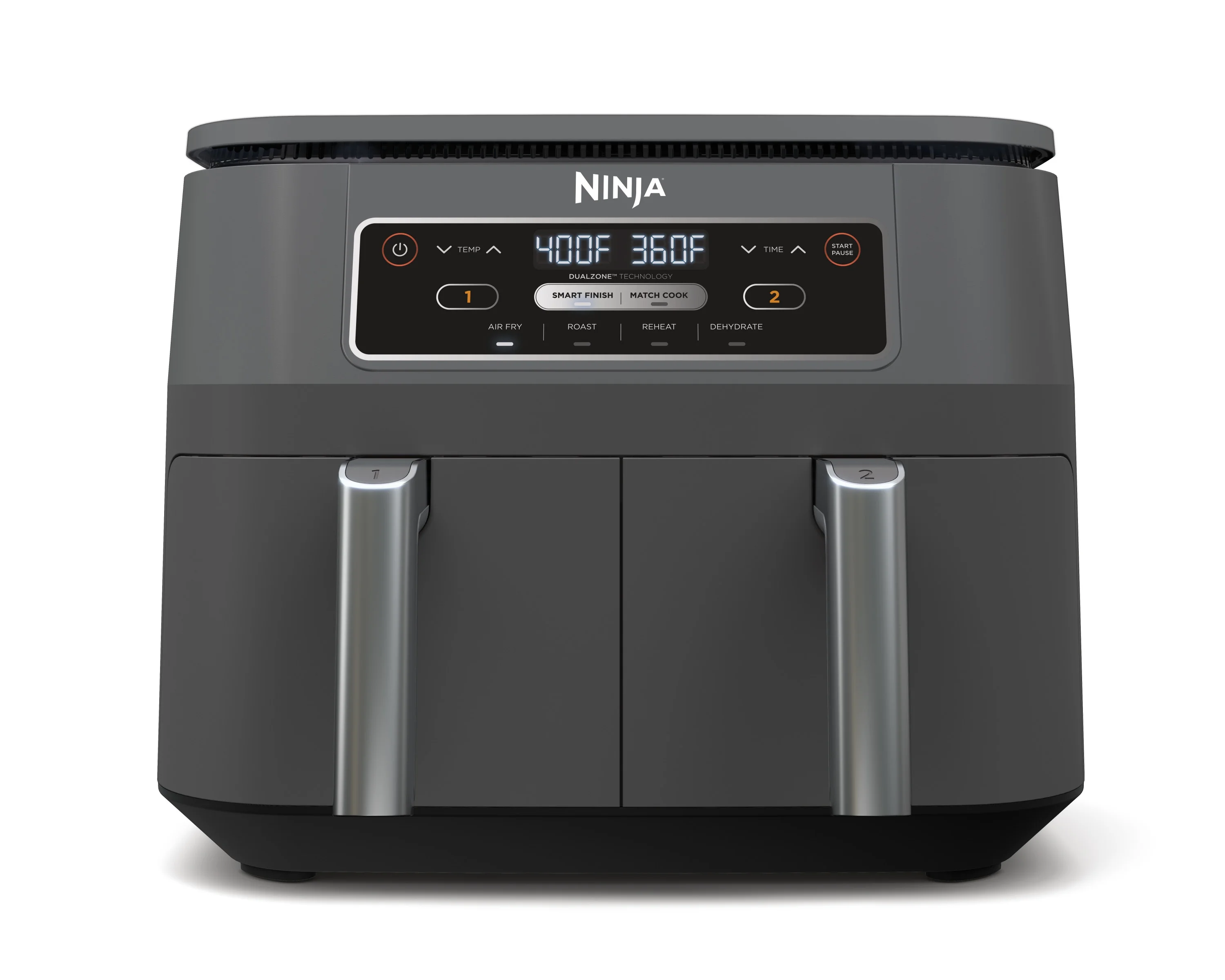 Ninja Foodi 4 in 1, 8 qt. 2-Basket Air Fryer with DualZone Technology, Air Fry, Roast & More, Black, DZ100WM