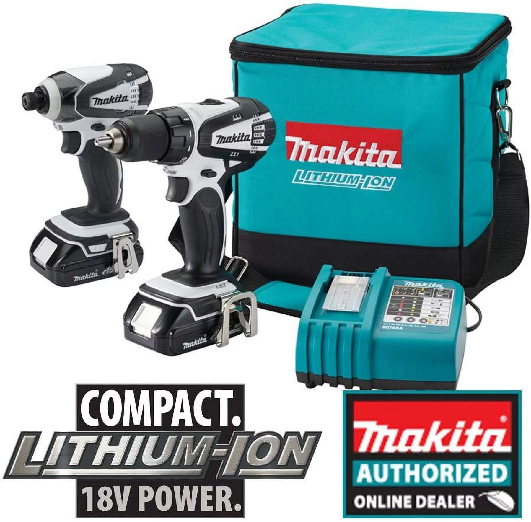 Makita LCT200W 18-Volt Compact Lithium-Ion Cordless Combo Kit, 2-Piece Discontinued by Manufacturer