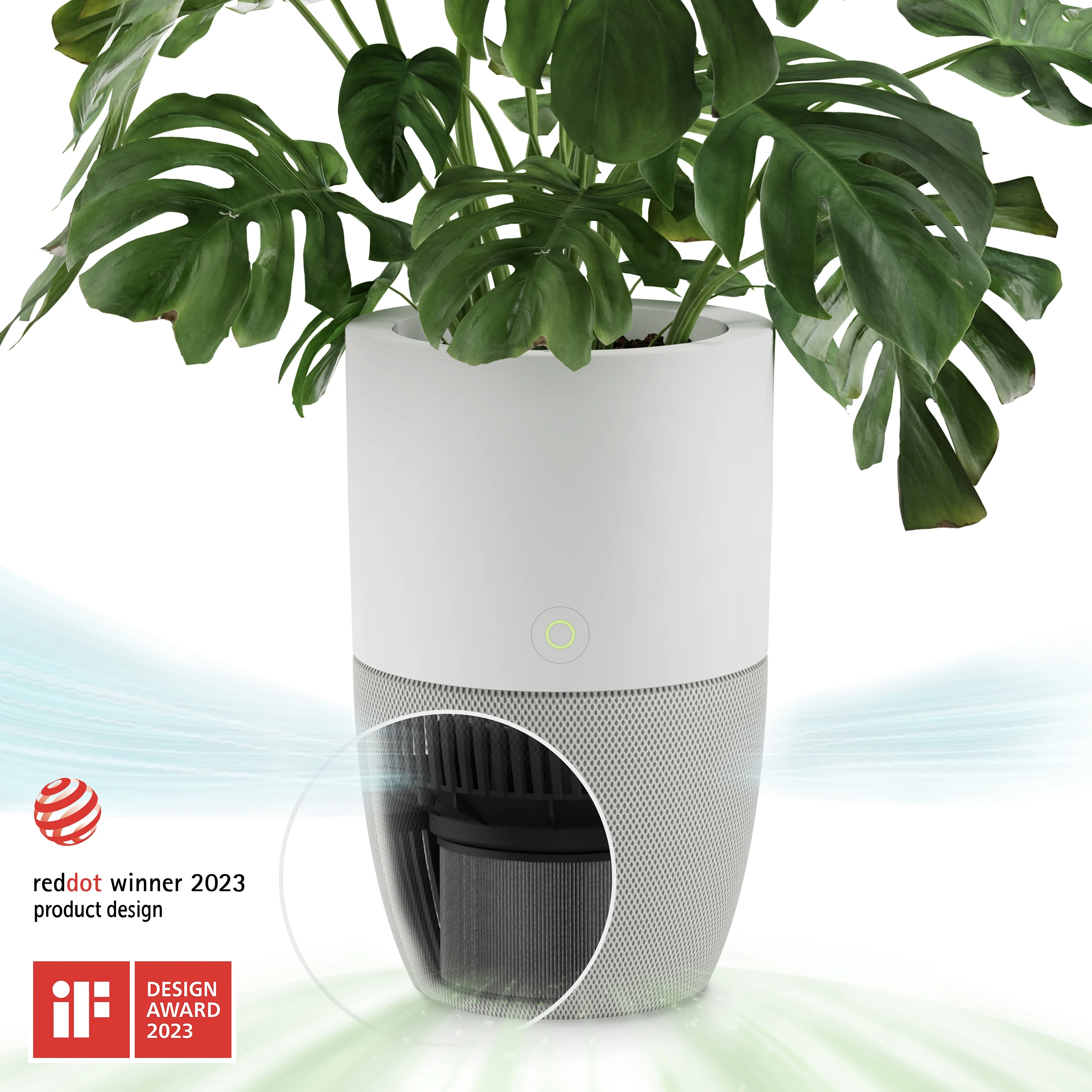 Dupray Bloom™ Air Purifier | Smart Medical-Grade HEPA-13 Air Filtration With Integrated Planter