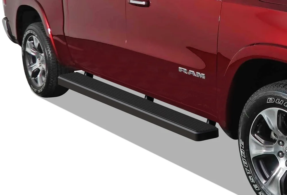 2019-2020 Ram 1500 Crew Cab (Excl. 2019 Ram 1500 Classic) Black Finish 6 Inch Door-Door Side Bar Side Step Running Board