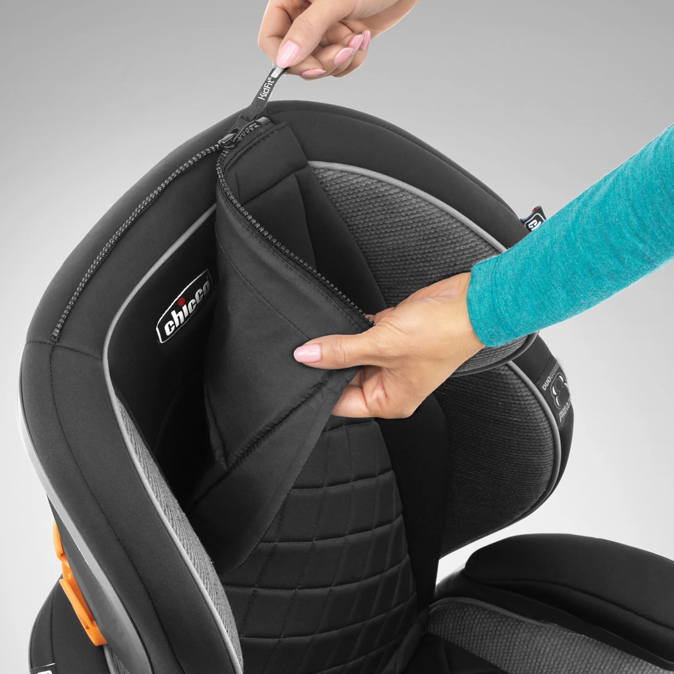 Chicco KidFit Zip Plus 2-in-1 Belt Positioning Booster Car Seat - Seascape (Blue), New
