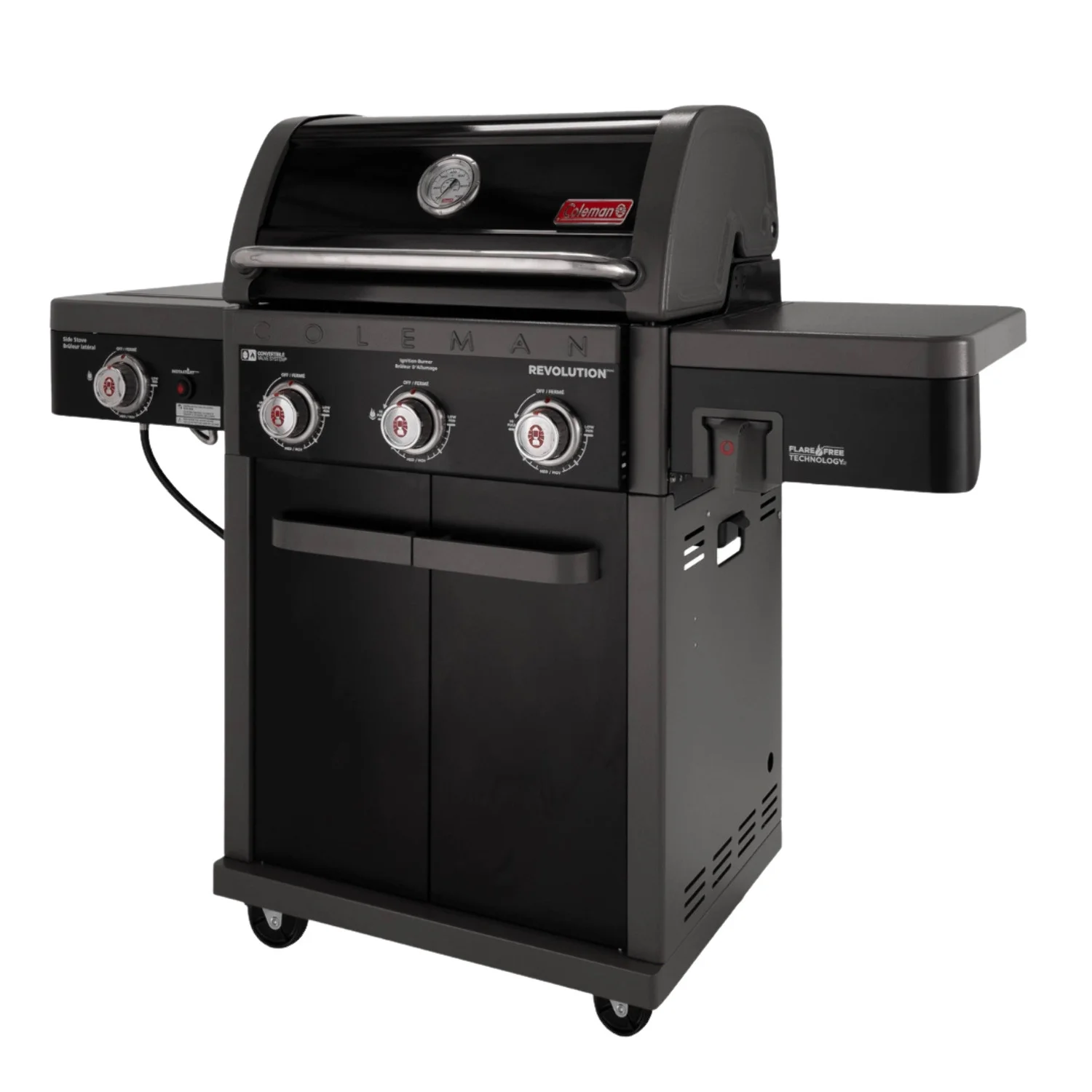 Coleman® Revolution™ 3-Burner Gas Grill - Flare-Free Technology, 58,000 BTU, Stainless Steel BBQ