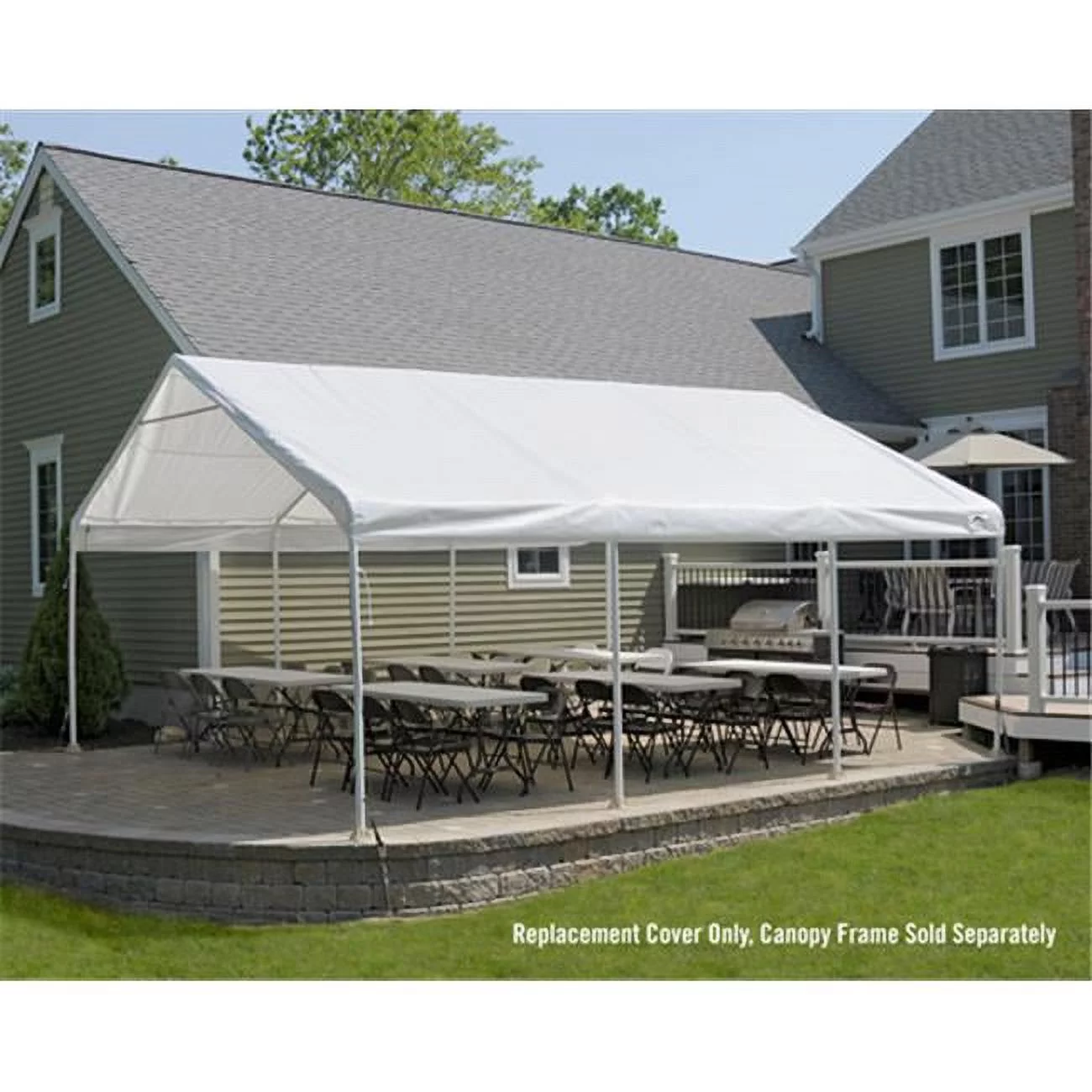 Shelterlogic Supermax All Purpose Outdoor 18' X 20' Canopy Replacement Cover Top (Frame Not Included)