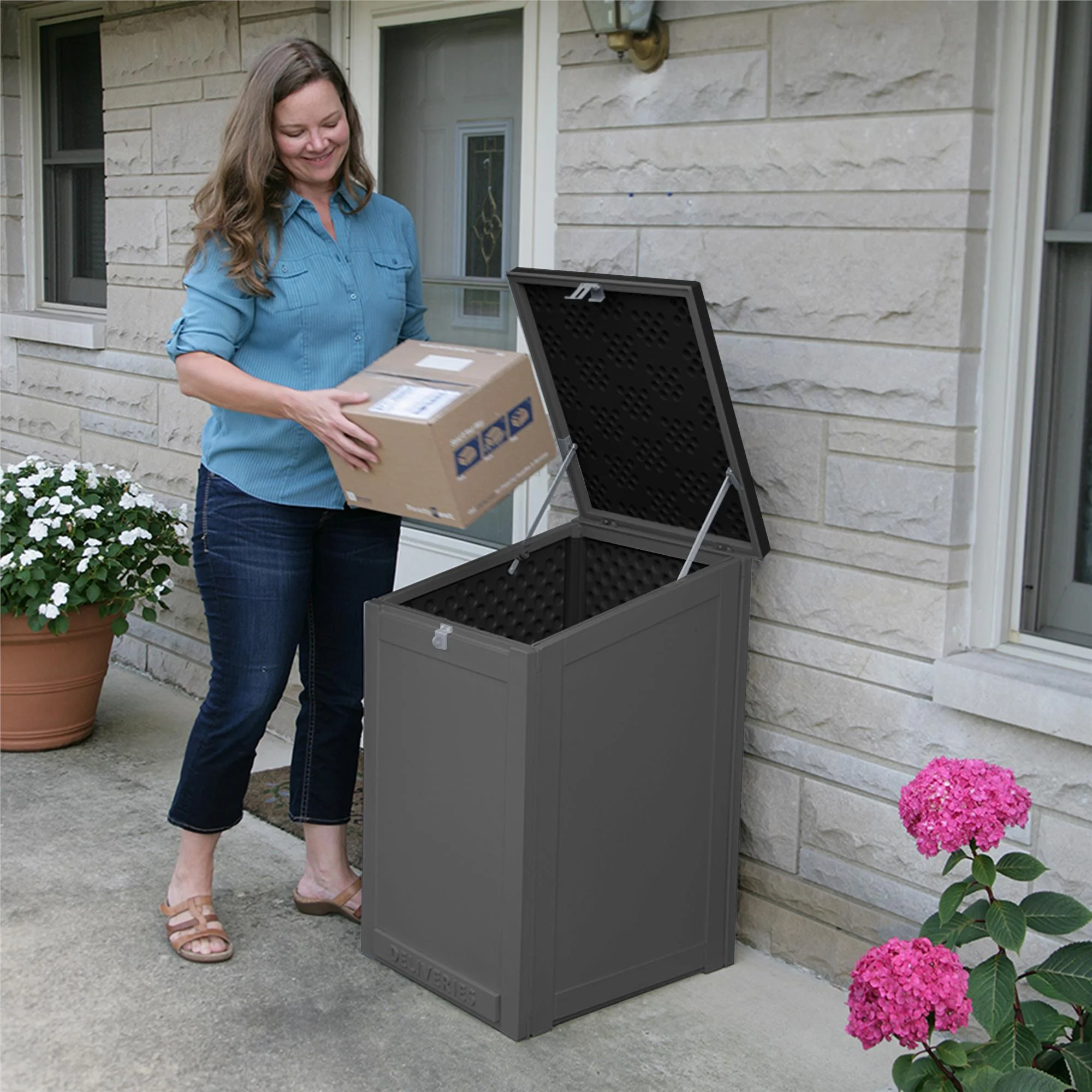 Cosco Outdoor Living BoxGuard, Large Lockable Package Delivery and Storage Box, 6.3 cubic feet