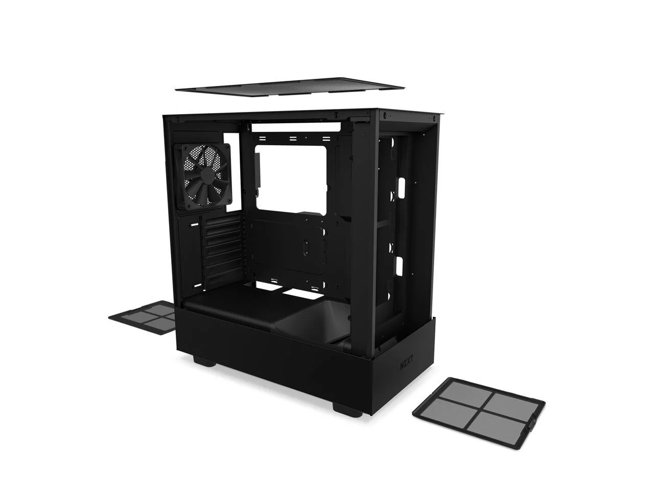 NZXT H5 Flow - All Black CC-H51FB-01 Black SGCC Steel, Tempered Glass ATX, Micro-ATX, mini-ITX Computer Cases