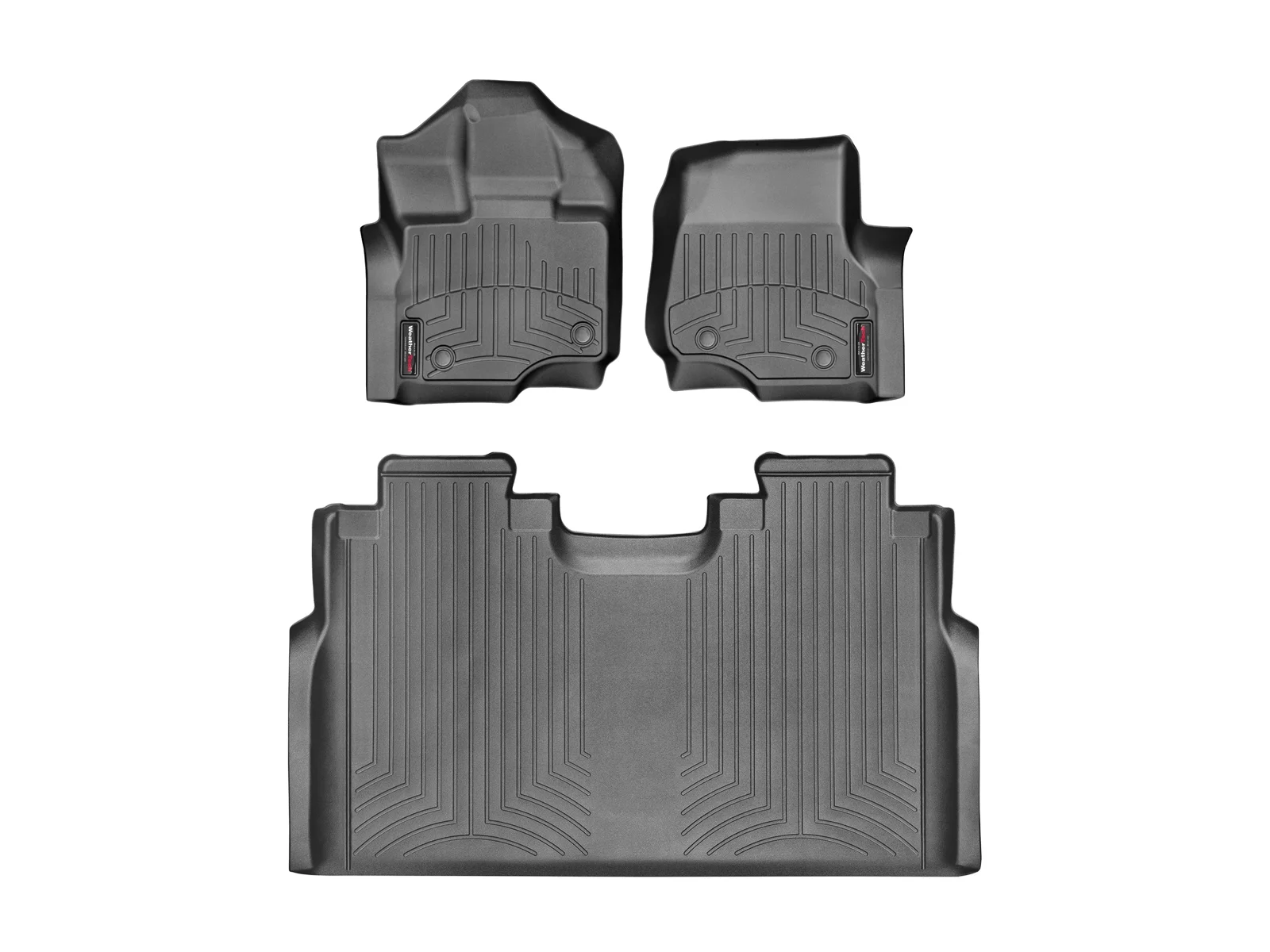 WeatherTech Custom Fit FloorLiners compatible with 2015-2020 Ford F-150 - 1st & 2nd Row, Black