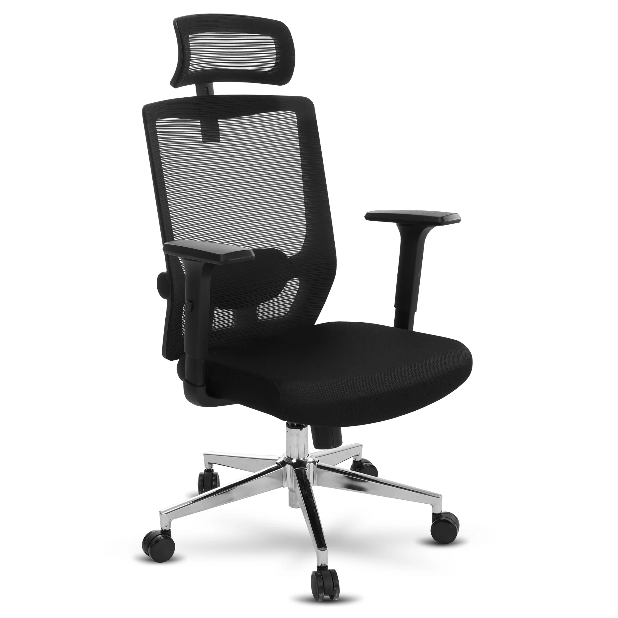 SUGIFT Ergonomic Office Chair with Adjustable Computer Chair with Lumbar Support Swivel, Black