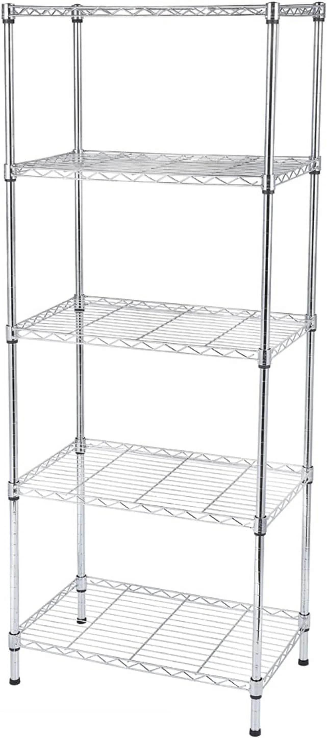 Metal Standing Units 36" W x 14" D x 72" H Shelves Adjustable Steel Wire Shelving Rack (5-Tiers Chrome)