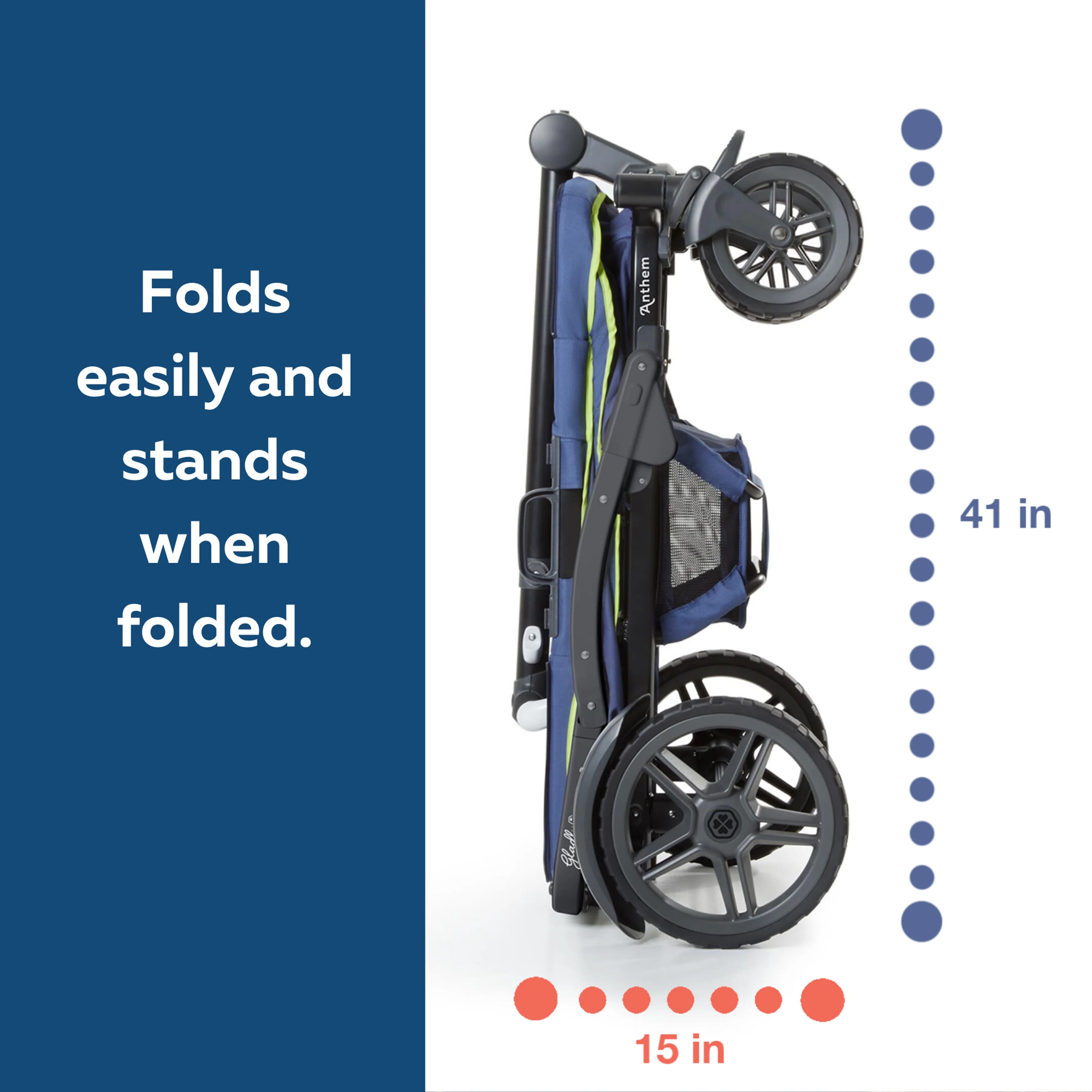 Gladly Family Anthem2 All-Terrain 2-Seater Wagon Stroller, Rugged Wheels, Removable Canopy, Foldable, Forest Adventure Bundle