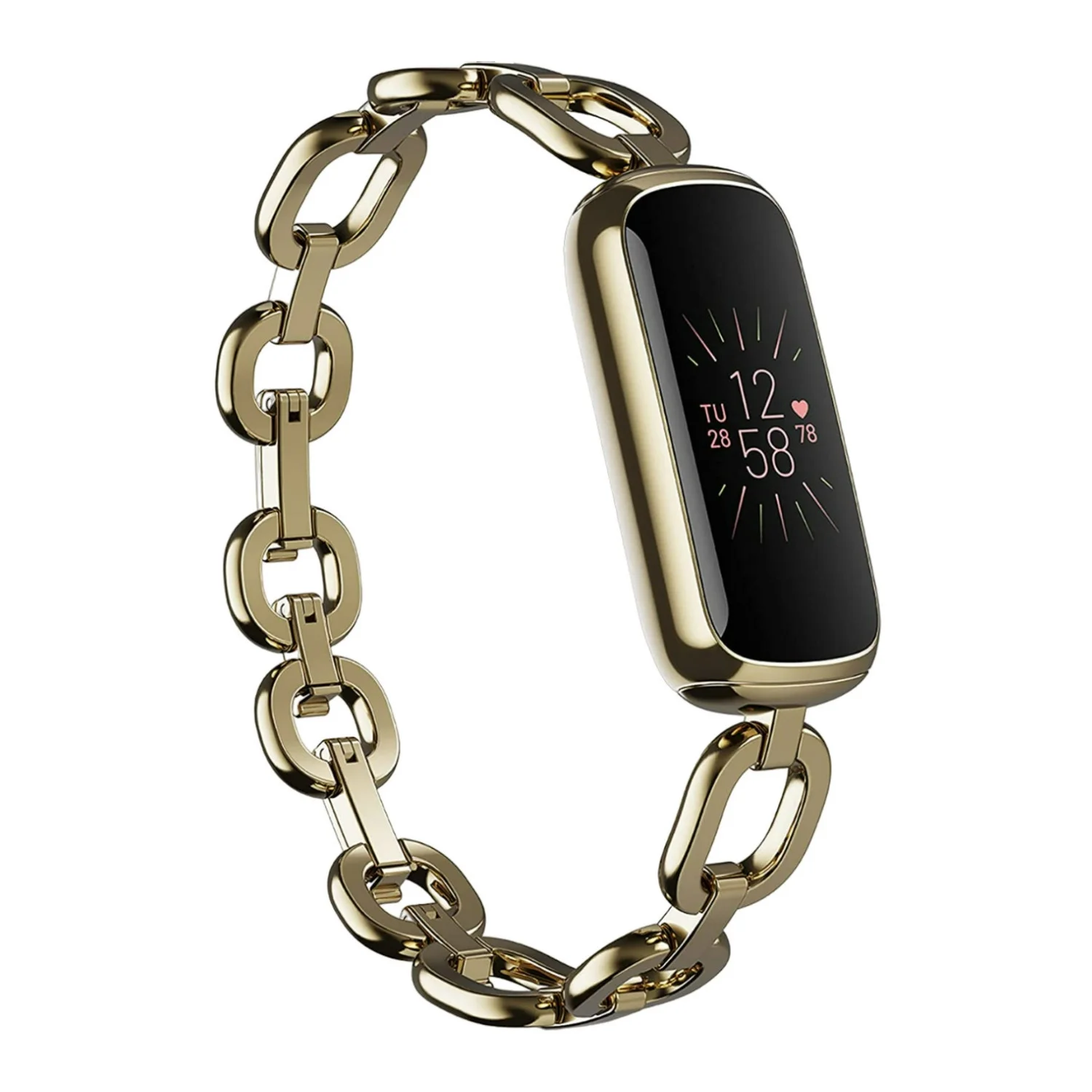 Fitbit Luxe - Gorjana Special Edition - soft gold stainless steel - activity tracker with Parker link bracelet - stainless steel - gold - Bluetooth