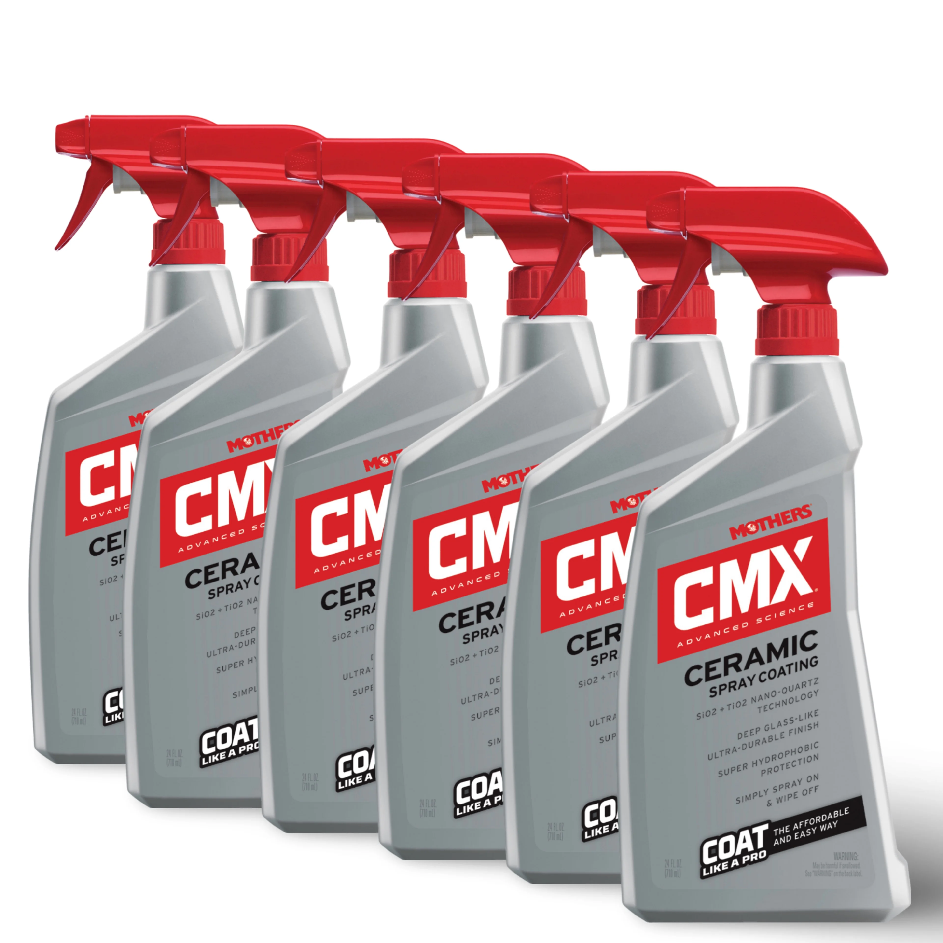 MOTHERS 01024 CMX Ceramic Spray Coating 6 PACK - UltraDurable - Hydrophobic - Wax - 24 oz.