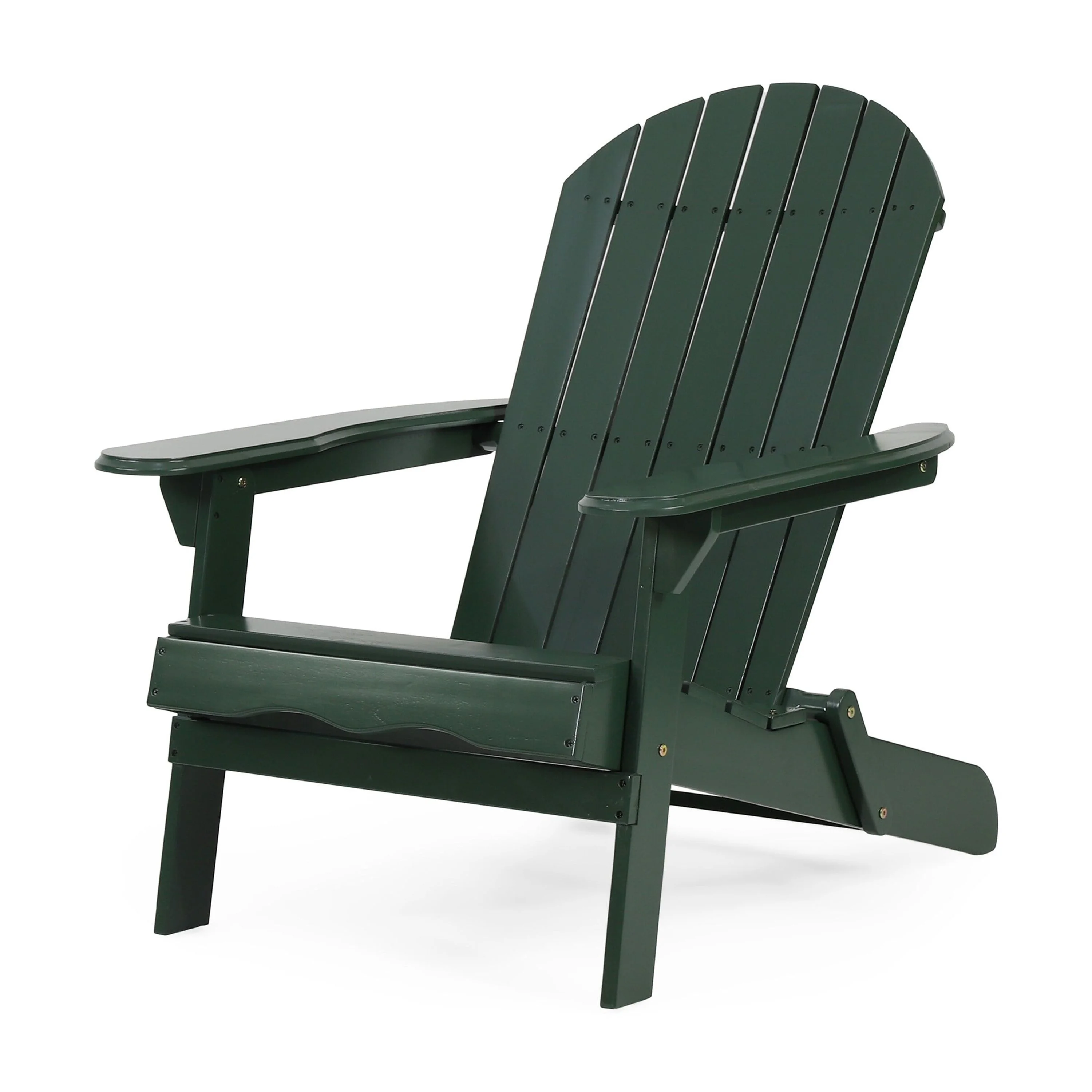 Christopher Knight Home Hanlee Outdoor Rustic Acacia Wood Folding Adirondack Chair (Set of 2) by Dark Green 2