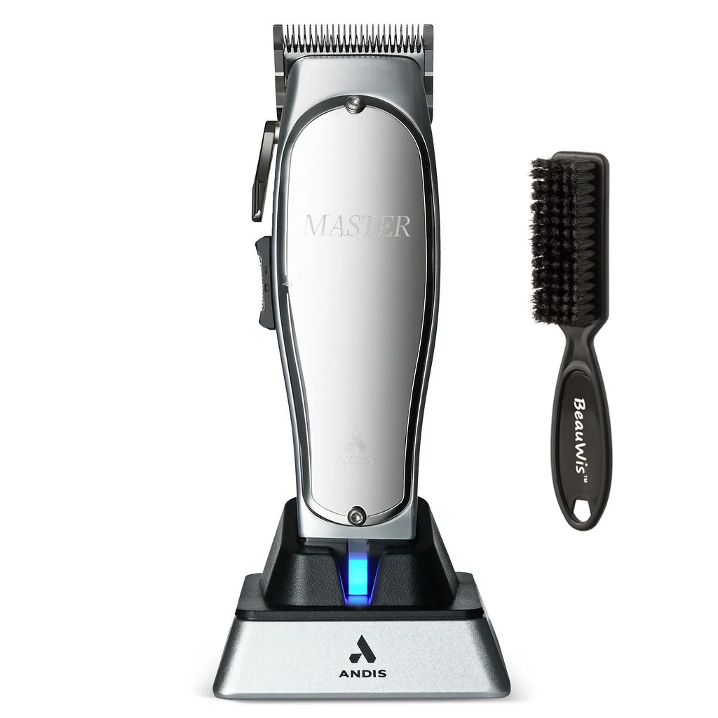 Andis Professional Master Cordless Lithium-Ion Clipper 12470 With BeauWis Blade Brush
