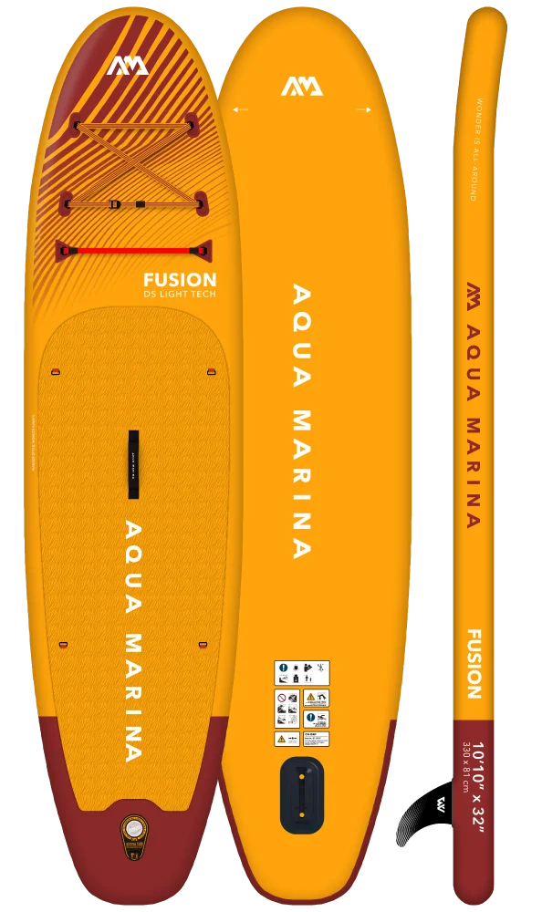 Aqua Marina Fusion All-around iSUP, 3.3m/15cm, with aluminum SPORTS III paddle and safety leash, Before Sunset