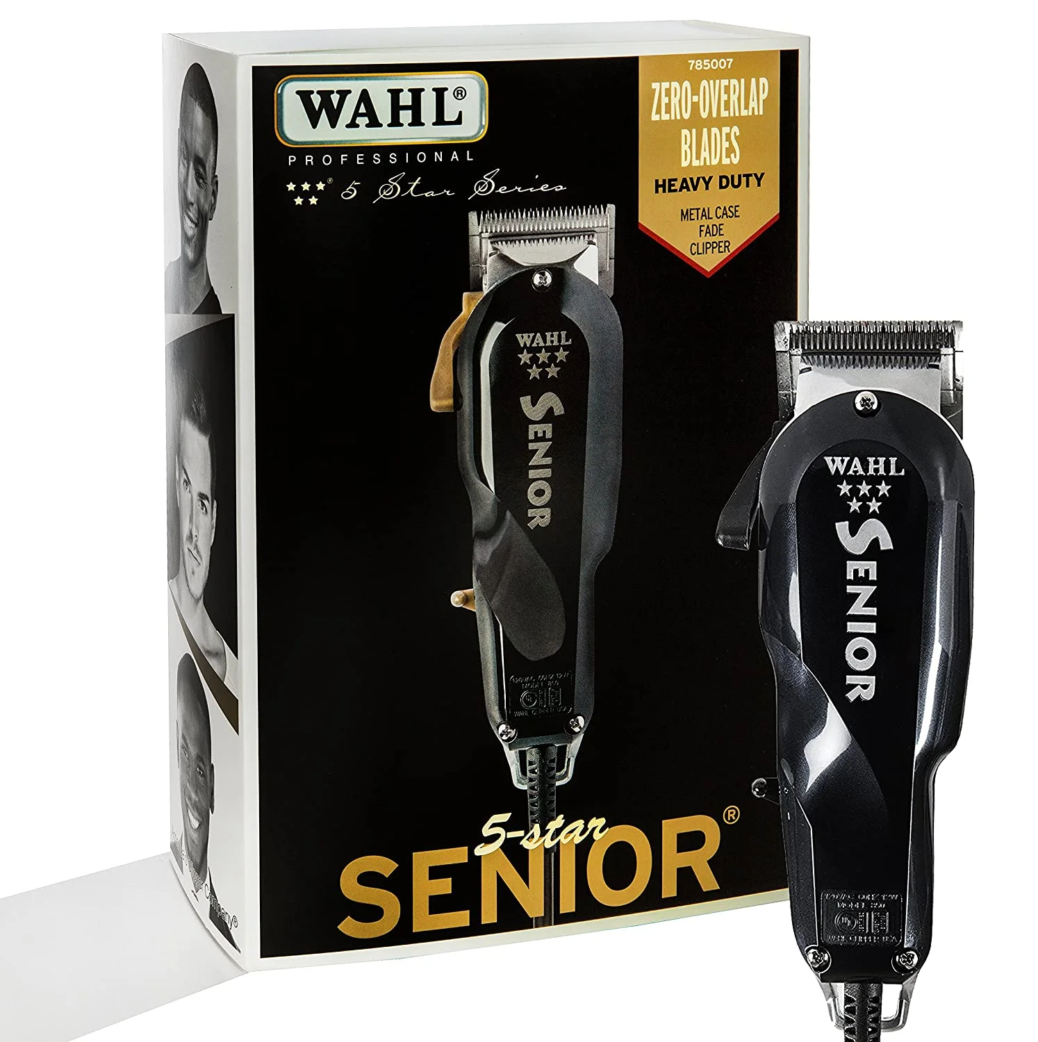 Wahl Professional 5 Star Senior Clipper for on Scalp Tapering and Fading for Professional Barbers and Stylists Model 8545, Black, 1 Count