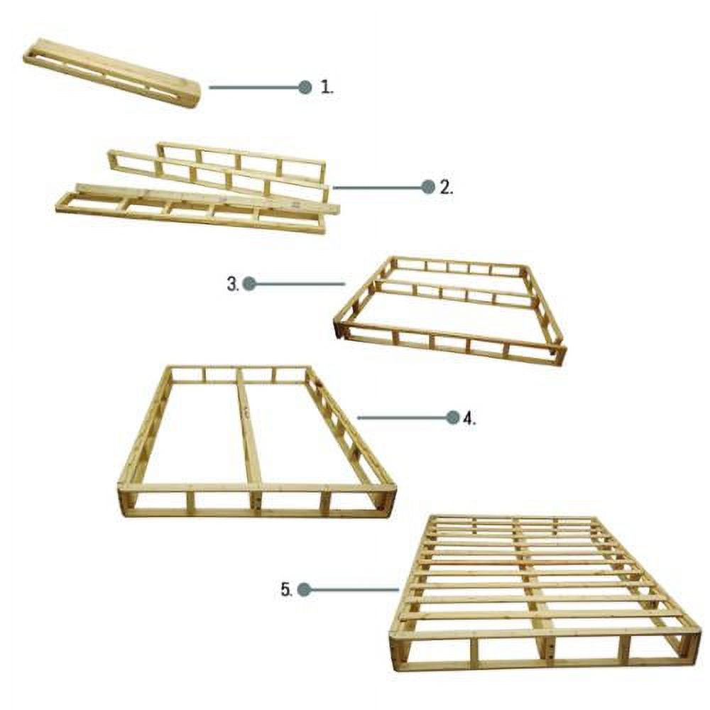 Spring Coil ONETAN, 4.5-Inch & 8-Inch Sturdy Wood Box Spring for Mattress Support - Durable and Easy to Assemble Natural Wood Foundation Firm Queen