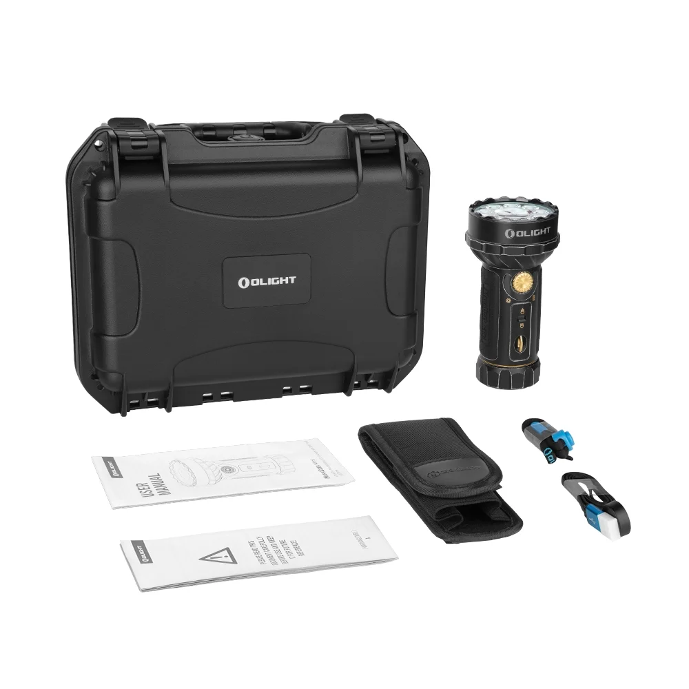 Olight Marauder Mini Kit Black Stonewash Rechargeable Flashlight w/Case, 7000 Lumens