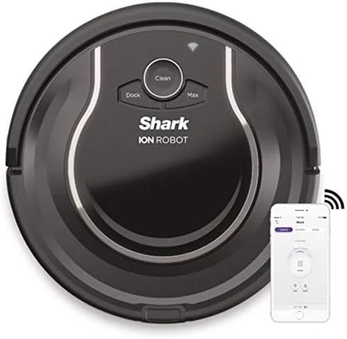 HAOQINGANTE ION Robot Vacuum R75 with Wi-Fi and Voice Control, 0.45 Quarts, in Smoke and Ash