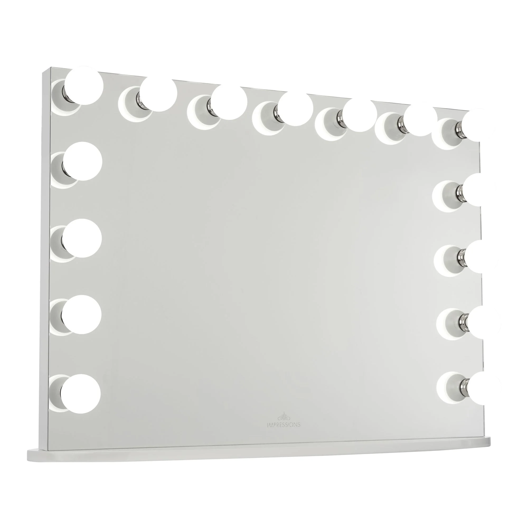 Impressions Vanity Hollywood Premiere Pro LED Makeup Mirror, Tabletop Wall Mount Lighted Vanity Mirrors with 15 Bulbs (White)