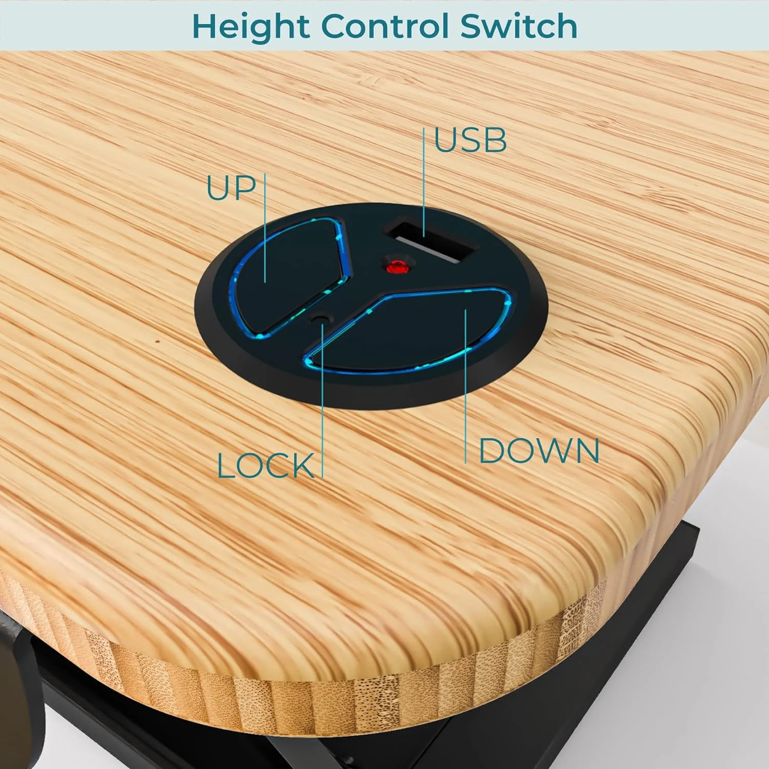 VersaDesk® PowerPro 36 x 24 Electric Standing Desk Converter Maple Made With Wood & Steel USB Port.