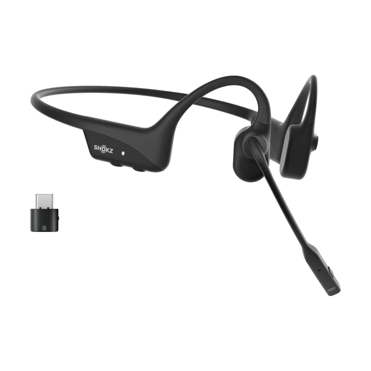 Shokz OpenComm2 UC-Bone Conduction Stereo Bluetooth Headset with Loop 110 (USB-C, Black)