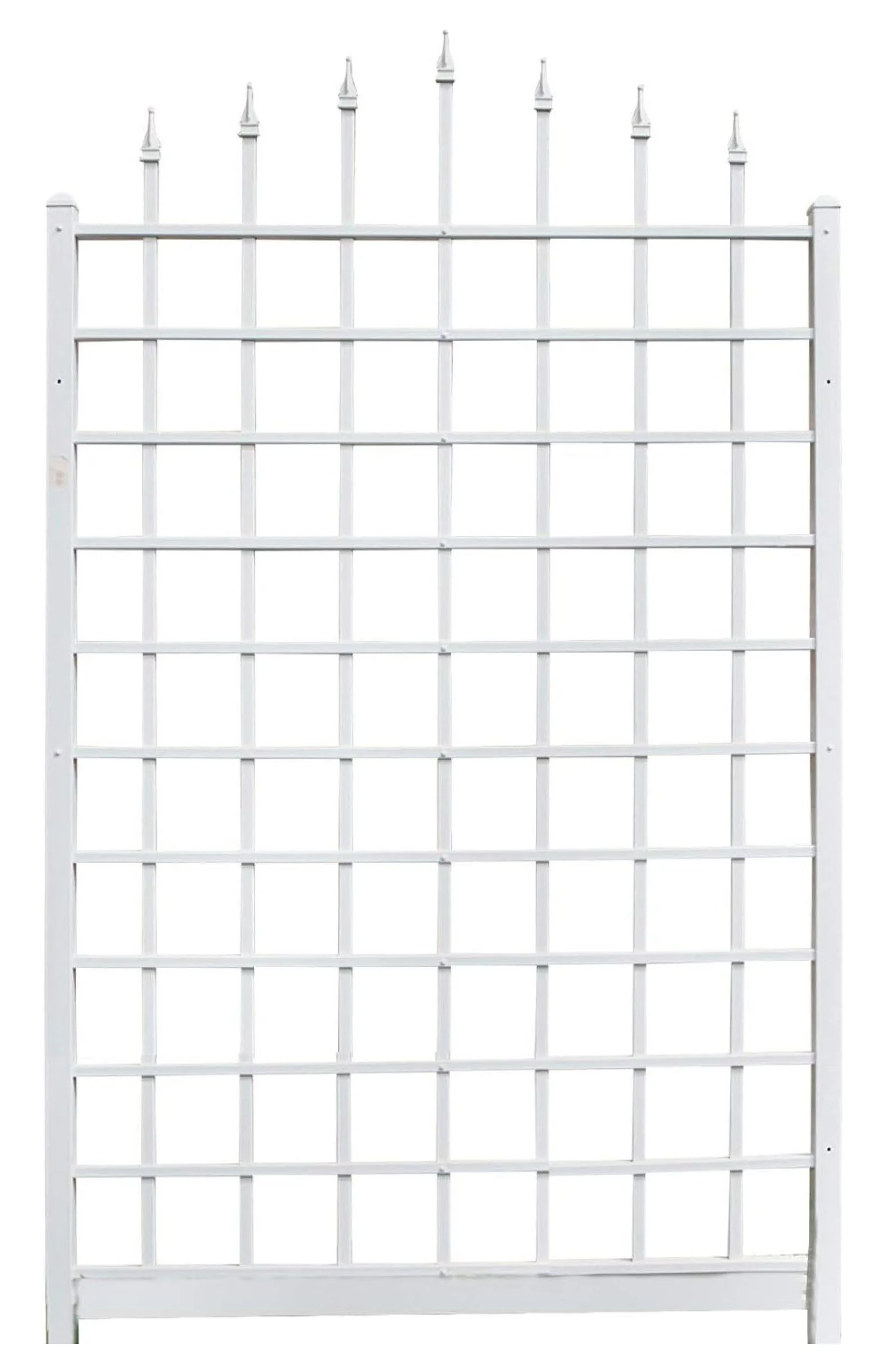 Dura-Trel 57 x 95 Inch PVC Vinyl Outdoor Garden Patio Trellis, with Wall Mounting Screws, White