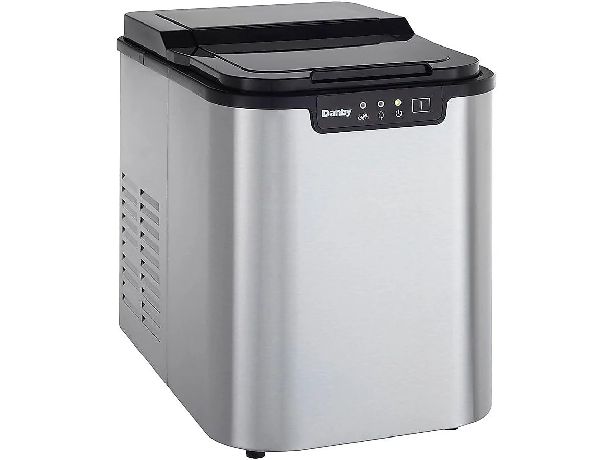 Danby DIM2500SSDB Portable Ice Maker, Countertop Ice Machine Makes 25 lbs of Ice A Day,LED Controls & Self-Clean Mode