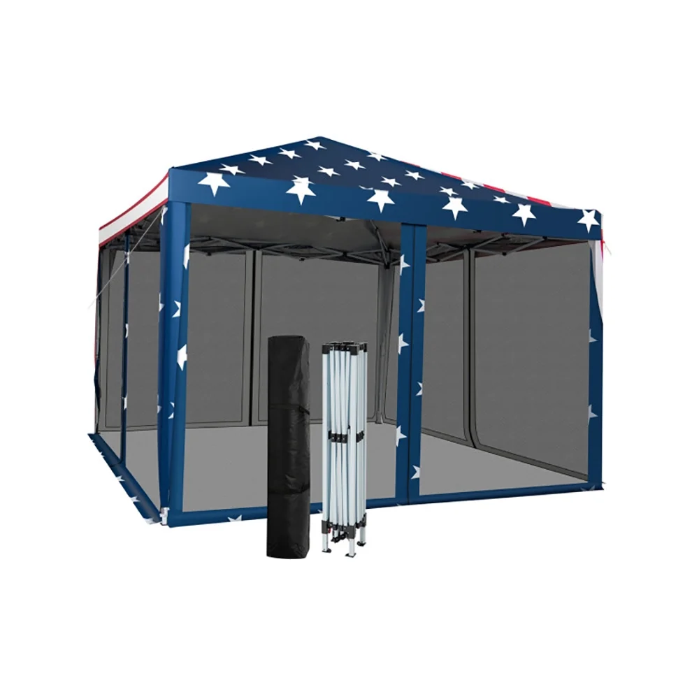 Spaco 10 x 10 Feet Pop-up Canopy Tent Gazebo Canopy for Outdoor, Party Tent for Outside Party Waterproof Canopy Wedding Tent BBQ Shelter