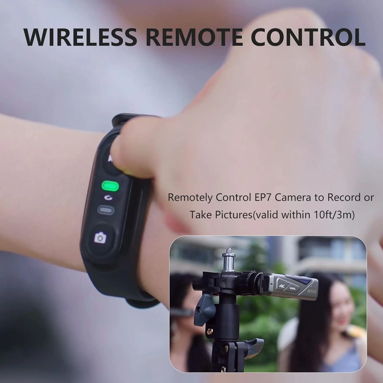 ORDRO EP7 4K Video Camera FPV Vlogging Camera Camcorder 4K 60FPS Wearable Video Camera Recorder with Gimbal Stabilizer Remote Control Carrying Case