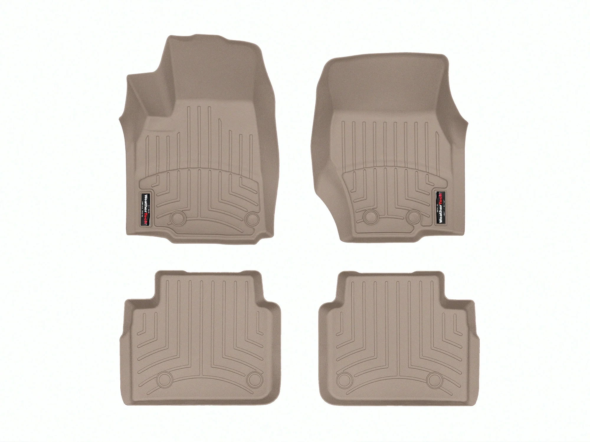 WeatherTech Custom Fit FloorLiners compatible with 2022-2024 Jeep Grand Cherokee L - 1st & 2nd Row (2-pc. Rear Liner), Tan