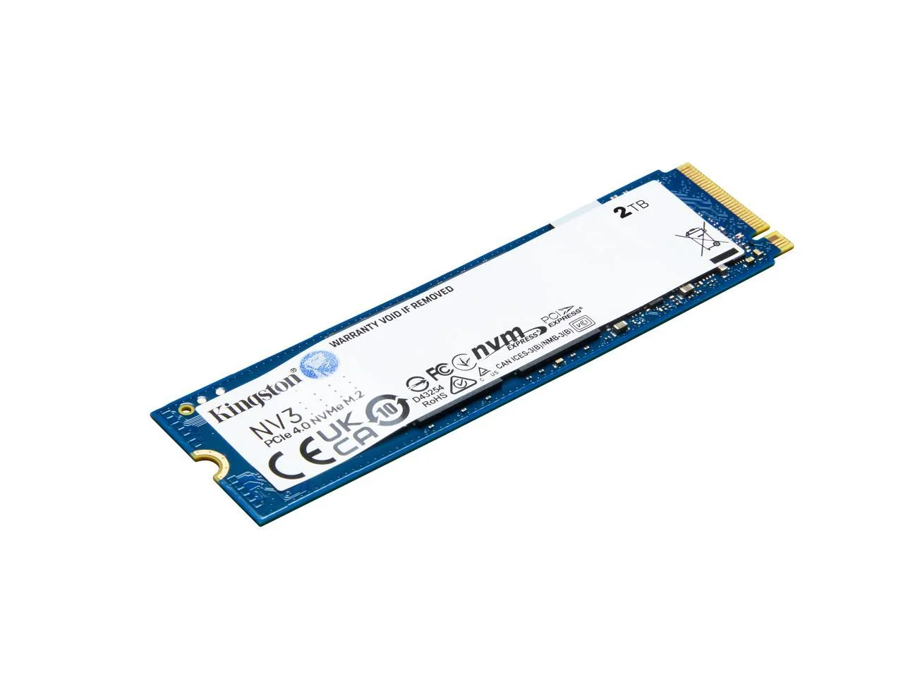 Kingston NV3 M.2 2280 2TB PCIe 4.0 x4 NVMe Internal Solid State Drive (SSD) SNV3S/2000G Up to 6000 MB/s