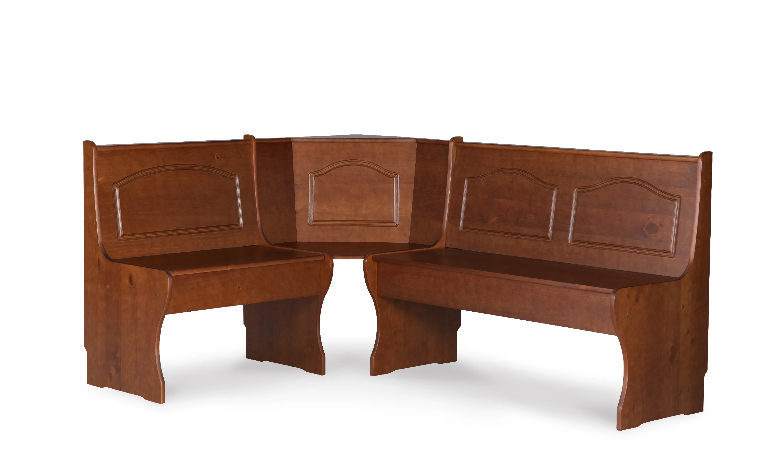 Linon Chelsea Wood Dining Breakfast Nook Corner Unit with Storage, Walnut Finish (Table sold separately)