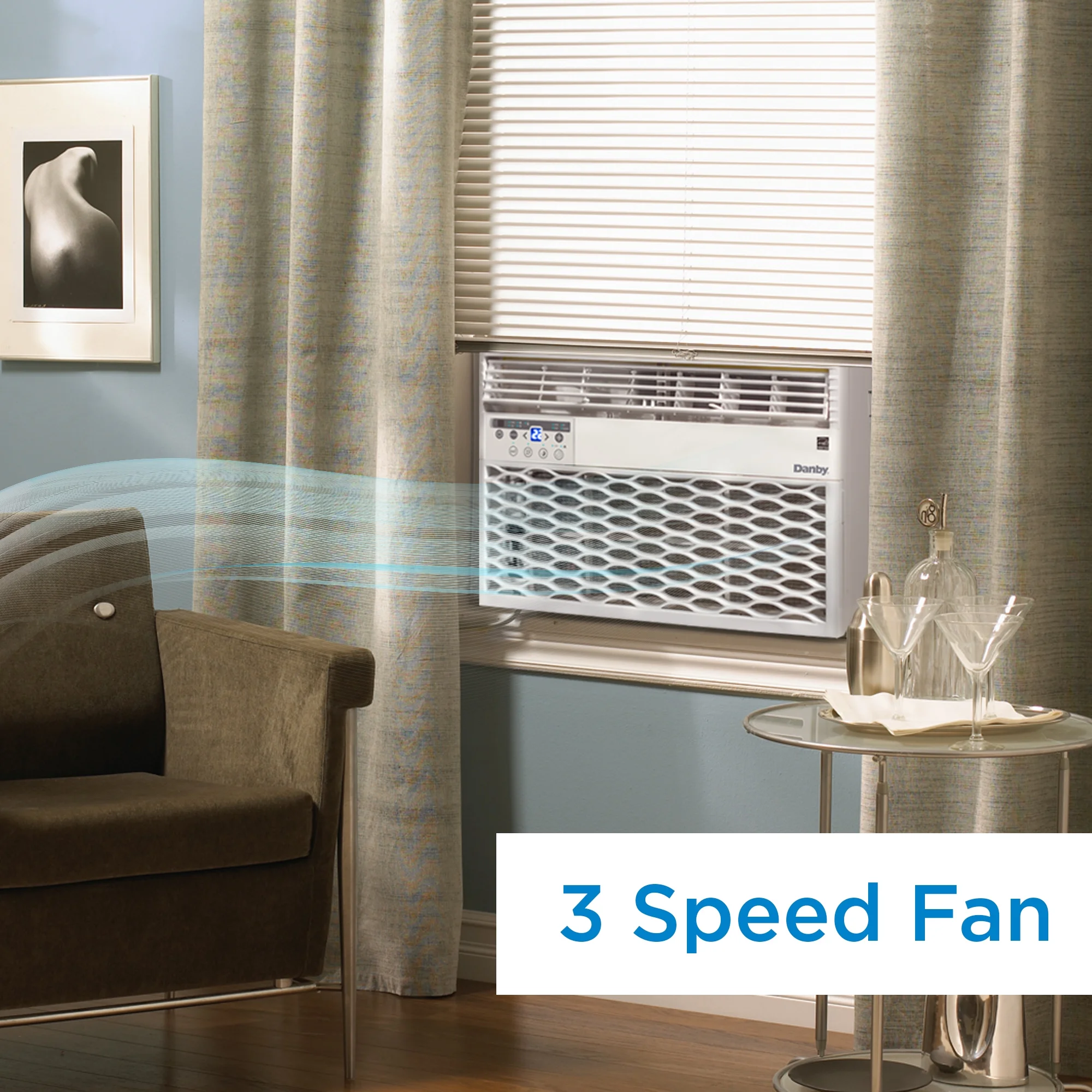 Danby 8,000 BTU Window Air Conditioner with Remote for Rooms up to 350 sq. ft. in White