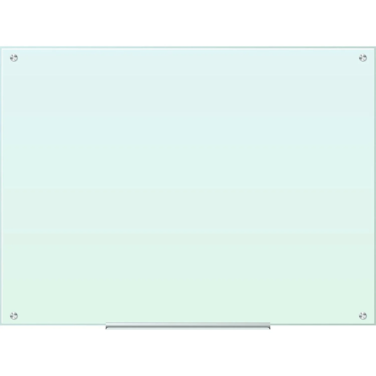 U Brands Magnetic Glass Dry Erase Board White Frosted Surface Frameless 47