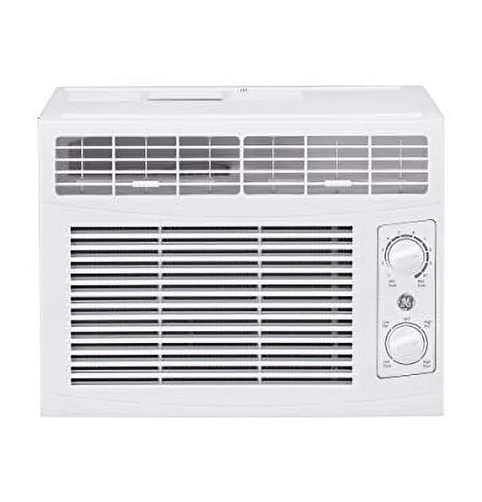 GE 5,000 BTU Mechanical Window Air Conditioner, Cools up to 150 sq. Ft, Easy Install Kit Included, 5000 115V, White