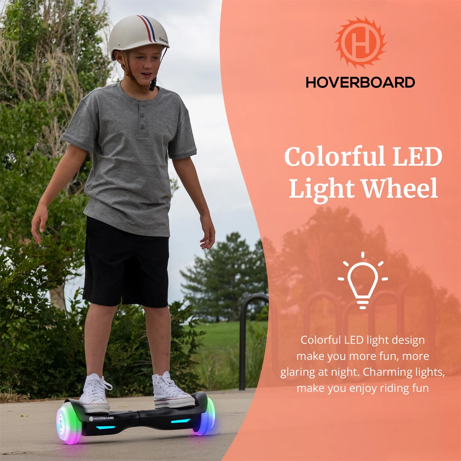 Bluetooth Hoverboard for Kids Ages 6-12, 250W Hoverboard with 6.5