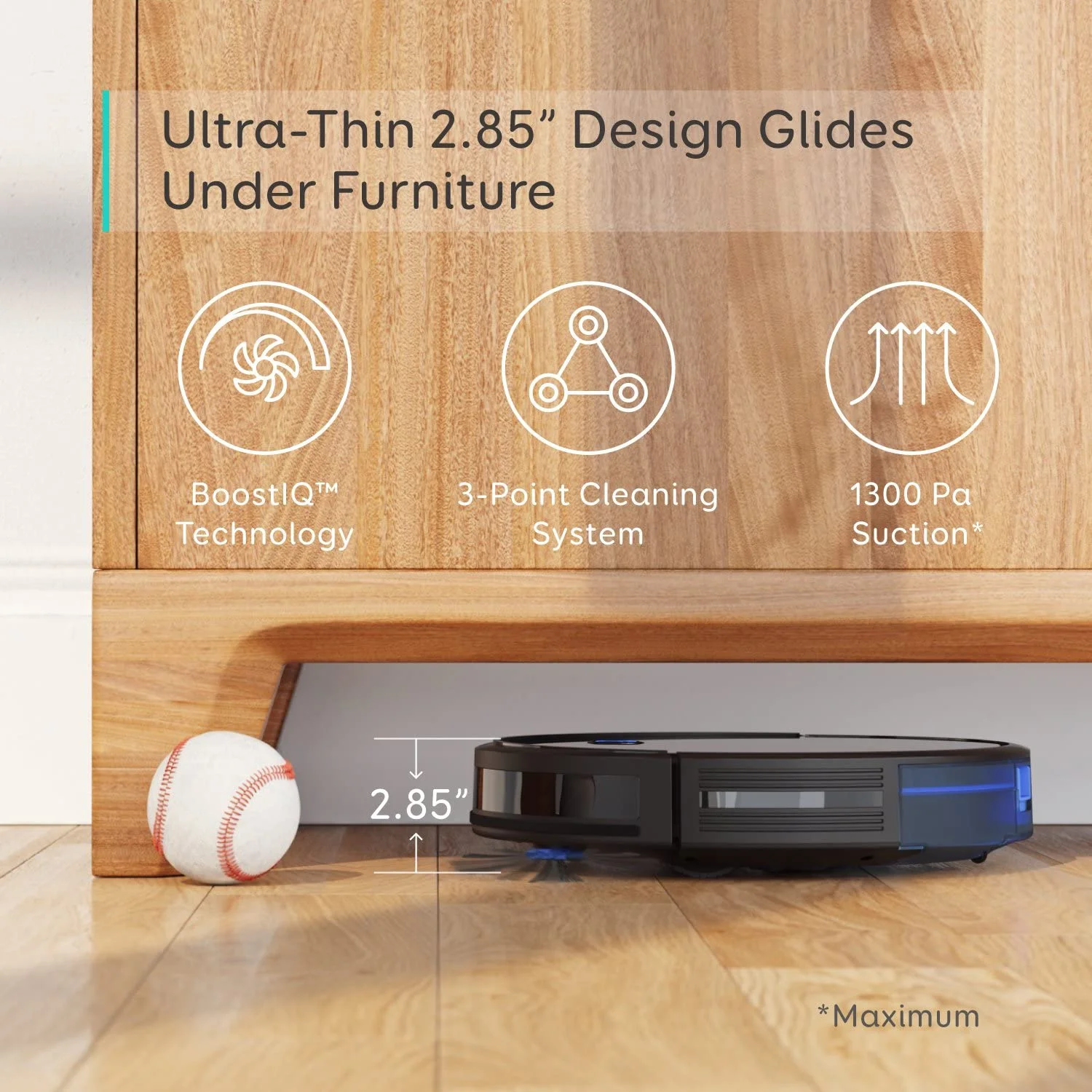 eufy BoostIQ RoboVac 11S Robot Vacuum Cleaner Self-Charging Slim Automatic Sweeper with Triple-Filter