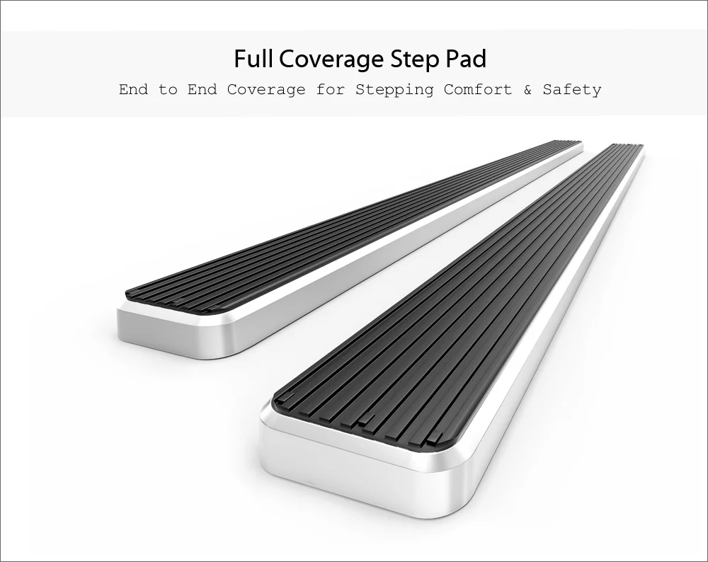 2019-2020 Dodge Ram 1500 Quad Cab Hairline Finish 6 Inch Door to Door Side Bar Side Step Running Board