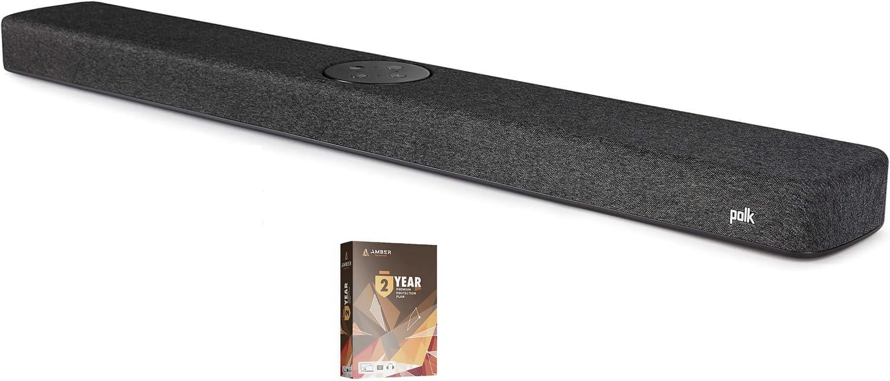 Polk REACT-SOUNDBAR REACT Home Theater Soundbar With Built-In Assistant with an Additional 2 Year Coverage by Epic Protect (2021)